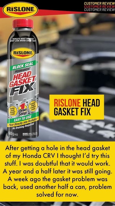 Rislone Head Seal Blown Head Gasket Repair Customer Review - RISLONE Block Seal Permanent Head Gasket Fix - YouTube