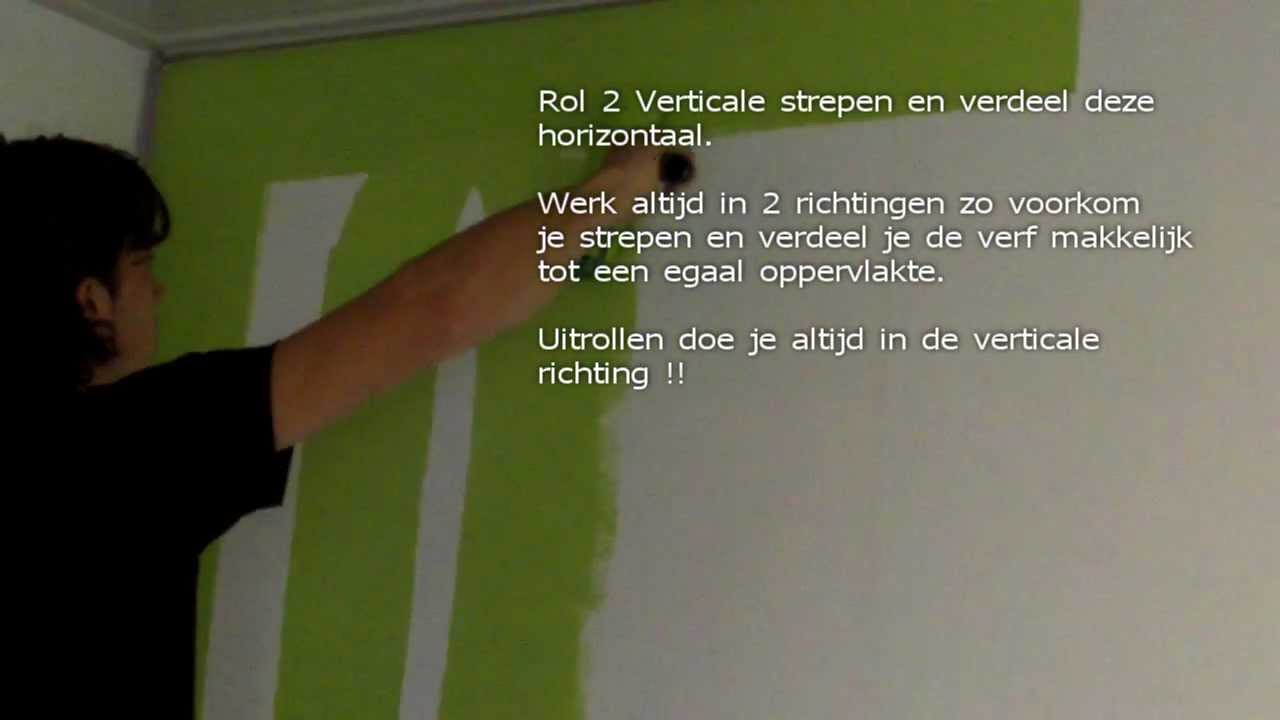 Muur verven youtube