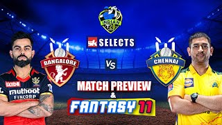 #IPL2021 | RCB vs CSK Match Preview and Best Fantasy XI in just 2 Minutes | SK Selects