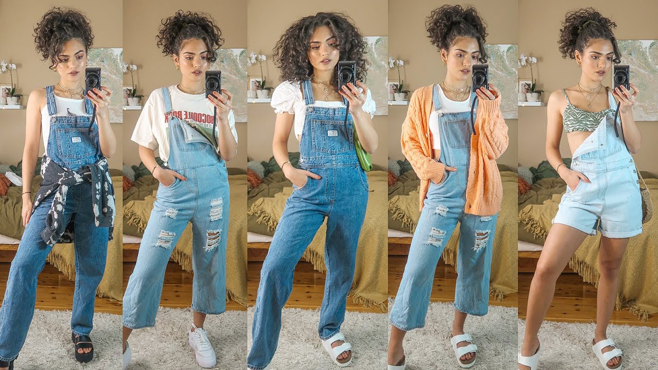 How To Style Denim Overalls?Outfit Ideas - YouTube