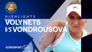 Katie Volynets Vs Marketa Vondrousova Round 2 French Open 2024 Highlights