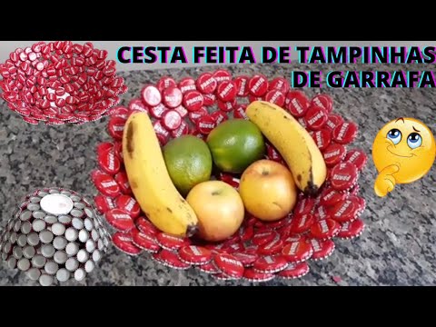 Inacreditável! Cesta Feita Com Tampinhas De Garrafas