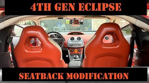 4th Generation Eclipse - Seatback shell repair & reinstall