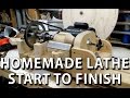 HomeMade lathe - compilation, start to finish (torno casero)