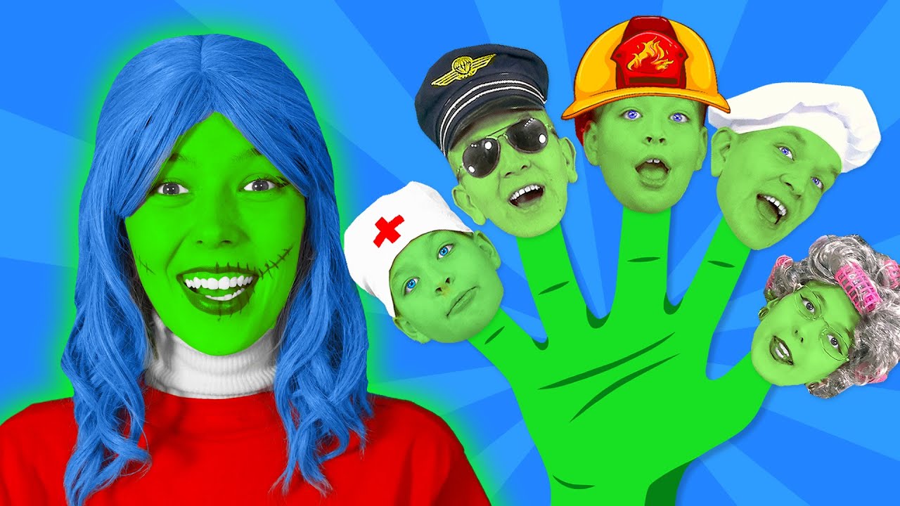 Finger Family Zombie Halloween story for children