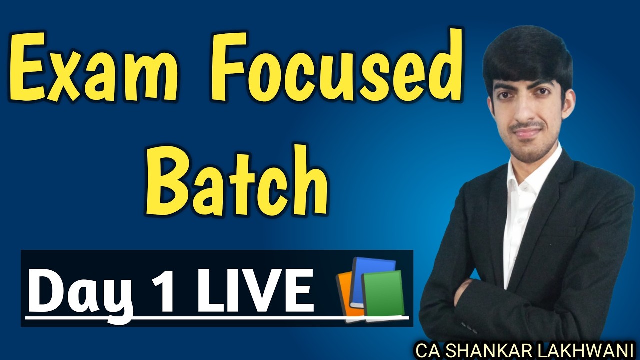 Exam Focused Batch Day 1 LIVE I CA Final Audit LIVE Batch I CA SHANKAR LAKHWANI