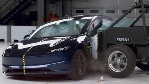 2025 Tesla Model 3 IIHS Updated Side Impact Crash Test