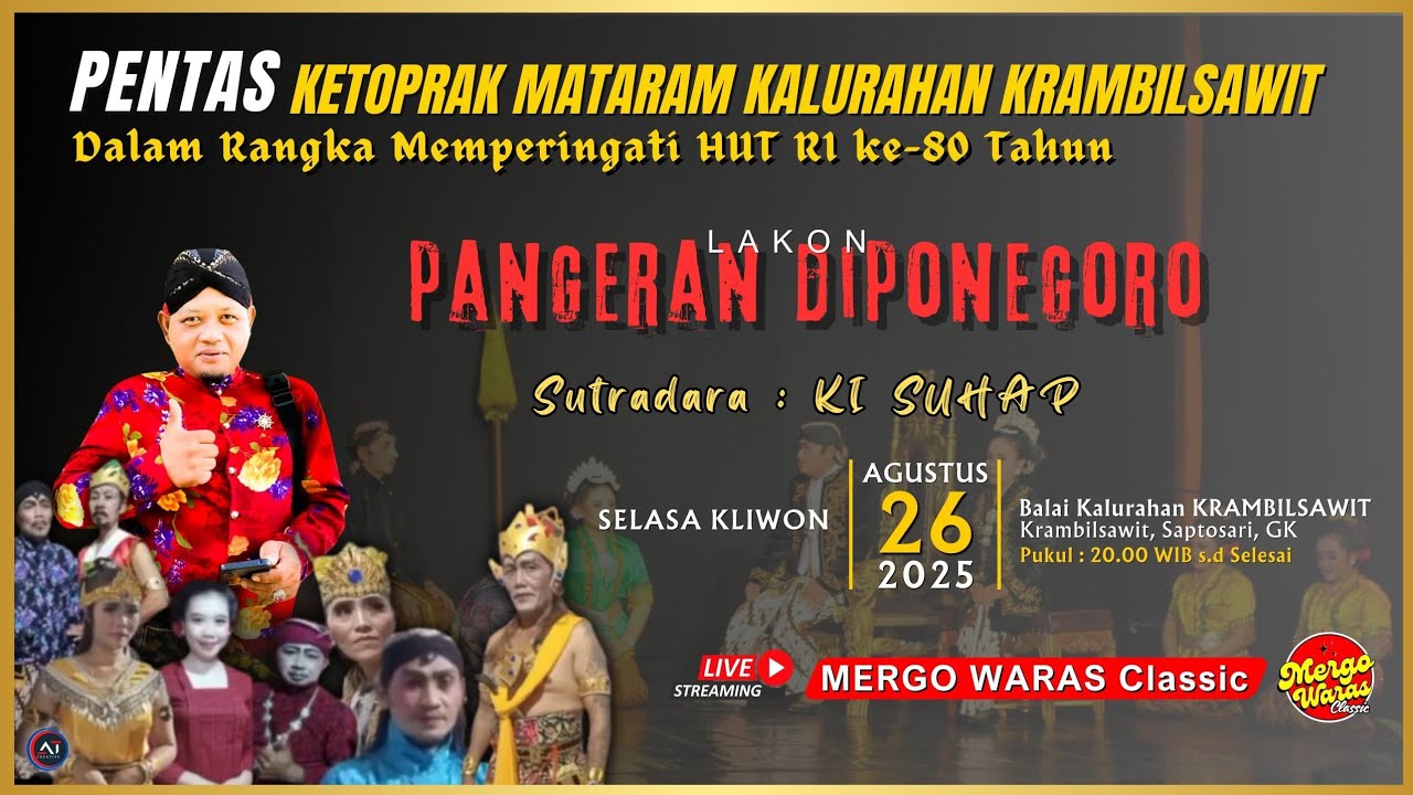 #Live Ketoprak Lakon PANGERAN DIPONEGORO di kalurahan KRAMBILSAWIT, GUNUNGKIDUL