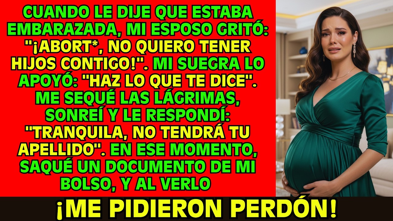 Cuando le dije a mi marido que estaba embarazada, me dijo: 