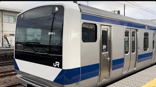 （10号車に2代目クハE531-17を組み込み運用復帰！）E531系0番台ｶﾂK409編成（クハE531-17組み込み）が普通水戸行きとして友部駅2番線を発車する動画（2024.3.29）