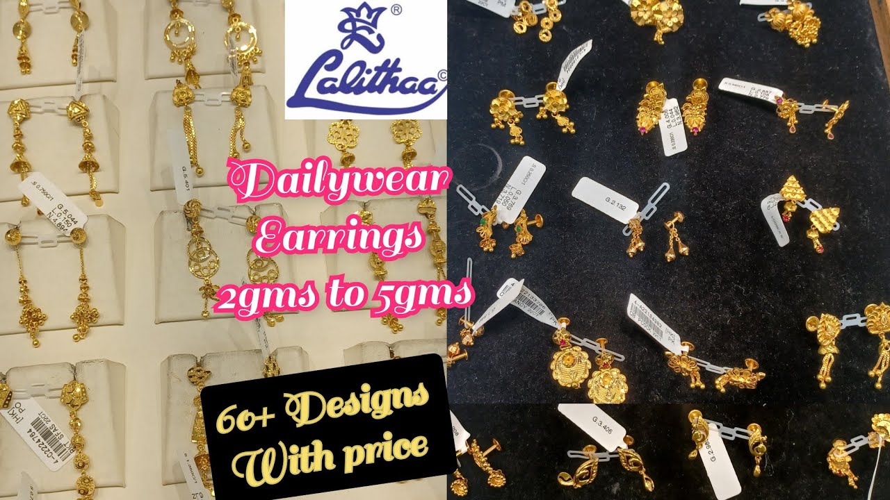 Lalitha Jewellery Mart  Be sure to turn heads everywhere you go in these  marvelous golden earrings For a range of exquisite Jhumkas visit Lalitha  Jewellery Mart Call us at 08212442797 for