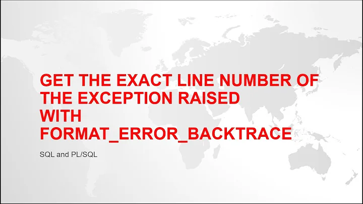 How to get the exact line number for an error in Oracle PL/SQL?