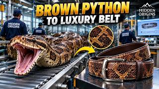 nside the Factory: How Brown Python Patterns Become Luxury Belts