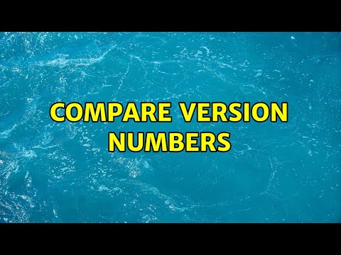 Compare version numbers