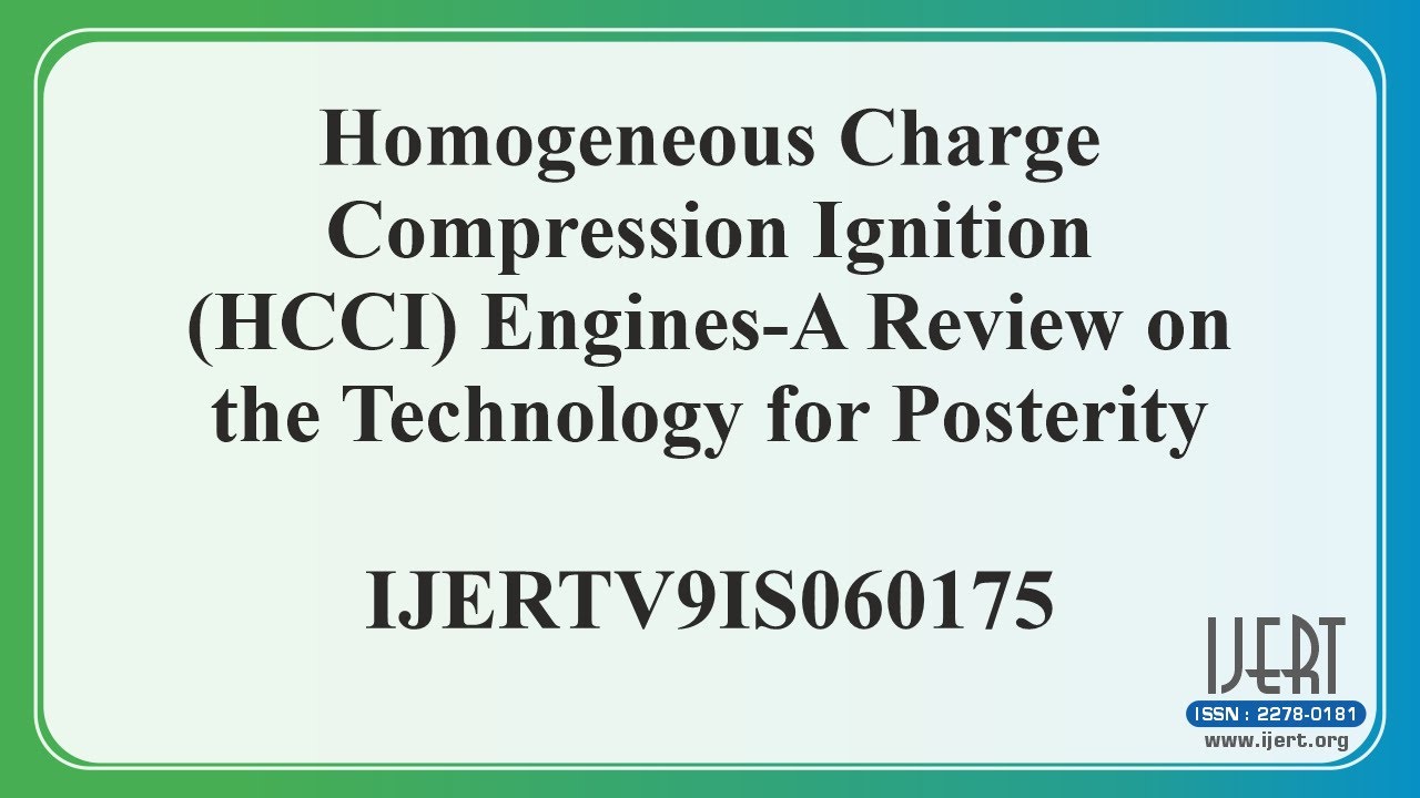Homogeneous Charge Compression Ignition (HCCI) Engines-A Review on the