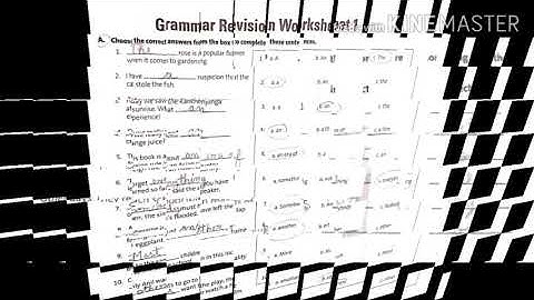 Gulmohar-Grammar and Language Skills (revision worksheet-1) class 7