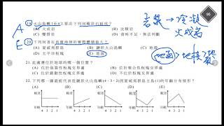 學測地科試題解析95-19～ 22