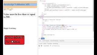 JAVASCRIPT VALIDATION API   DEMO