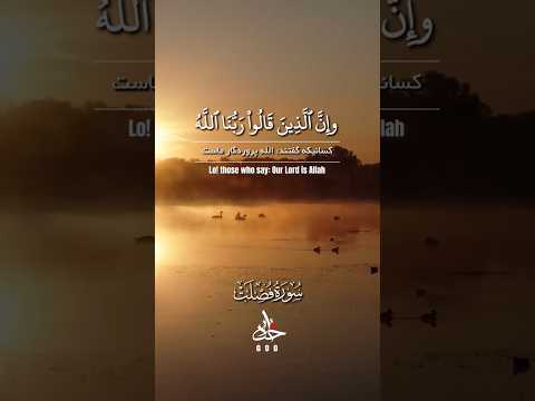 بشارت بهشت برای مومنان است که در راه الله ثابت قدم می مانند سوره فصلت 