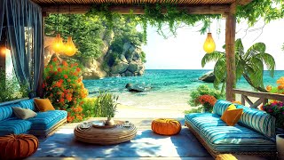 Fresh Morning Weekend at Coffee Porch Ambience by the Seaside ☕ Positive Mood Jazz for Relax, Study