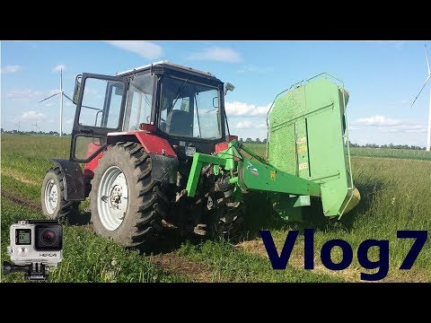 Koszenie Trawy Na Sianokiszonke 2018 Kamien Uderzyl W Szybe Vlog 7s2 Belarus Samasz Youtube