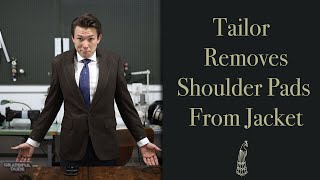 How To Remove A Shoulder Pad Quickly From Your Vintage Suit | Slim Down Jacket Shoulders