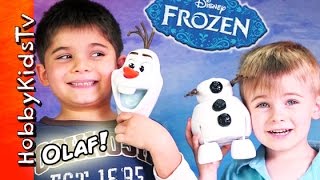 Olaf Frozen Talking Toy Head-POP! Box Open, Review Play HobbyBaby HobbyKidsTV