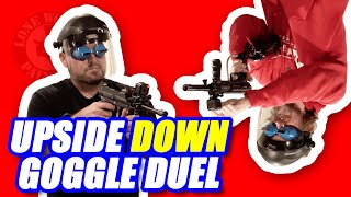 Upside Down Goggle Duel Challenge with Soft Training Projectiles | Lone Wolf Paintball Michigan