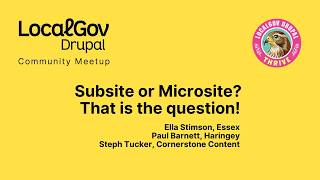 Subsite or Microsite? That is the question!