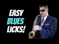 Easy blues licks on sax  play along workshop