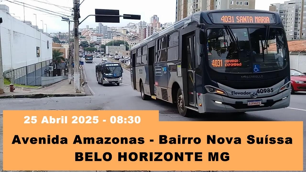Av. Amazonas - Bairro Nova Suíssa - BELO HORIZONTE MG - Movimento de Ônibus