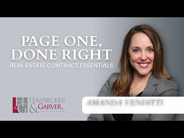 Page One Done Right  - Multi-Board Residential Real Estate Contract