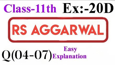 Straight Lines Class-11th Maths R.S.Aggarwal Solutions CBSE BOARD|Exercise- 20D Class-11th Maths 11