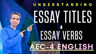 Essay Titles को कैसे समझें  | क्या हैं Essay Verbs | AEC-4 | #puchd  #puexams #puchdexam