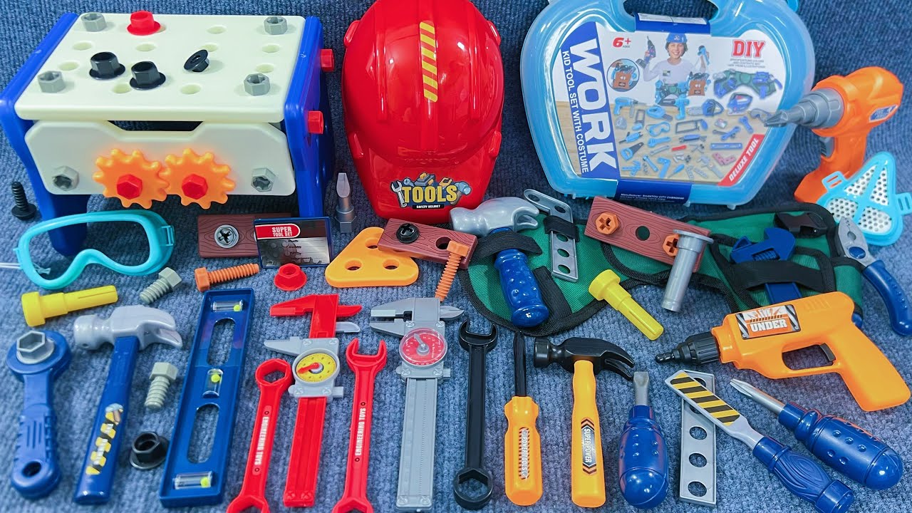 17 Minutes Satisfying with Unboxing Repairman's toys, Woodworking toys Toolbox | Toy Review