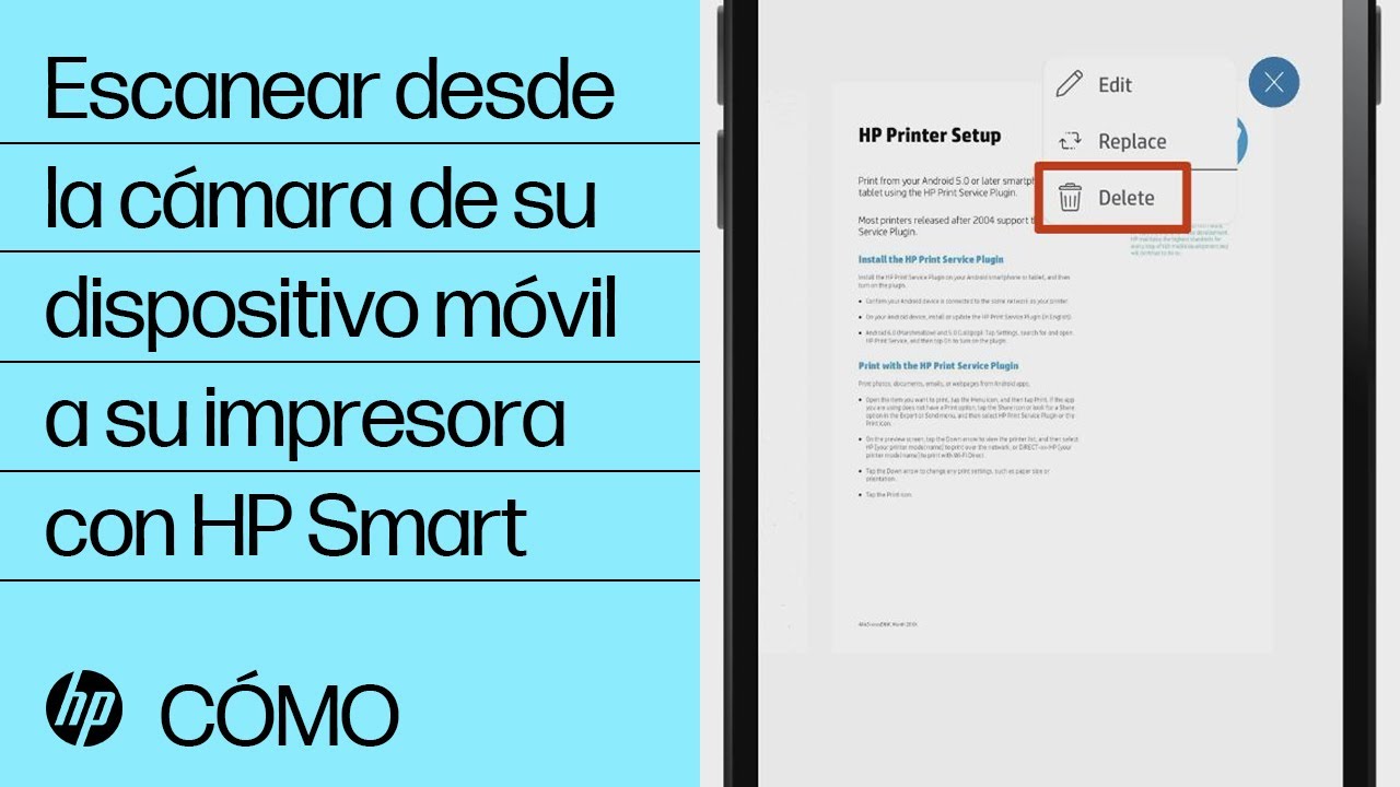 Escanear desde la cámara de su dispositivo móvil a su impresora con HP Smart  | HP Smart | @HPSupport - YouTube