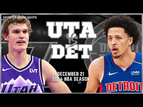 Utah Jazz vs Detroit Pistons Full Game Highlights | Dec 21 | 2024 NBA Season