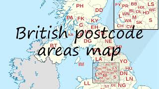 How to pronounce British postcode areas map in English?