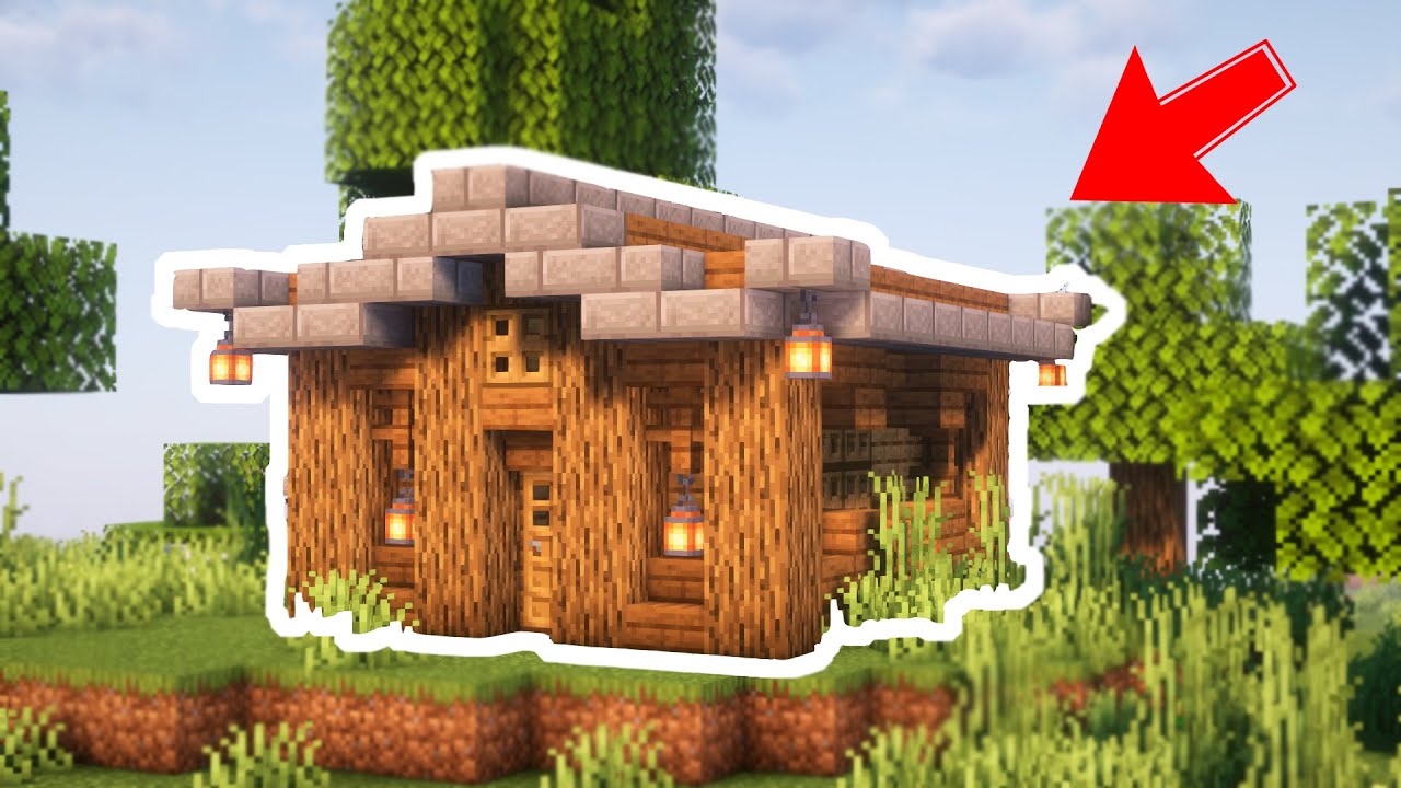 Minecraft Easy Survival House Build Tutorial - YouTube