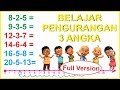 Belajar PENGURANGAN 3 angka dengan garis bilangan untuk anak SD kelas 1 bagian full version