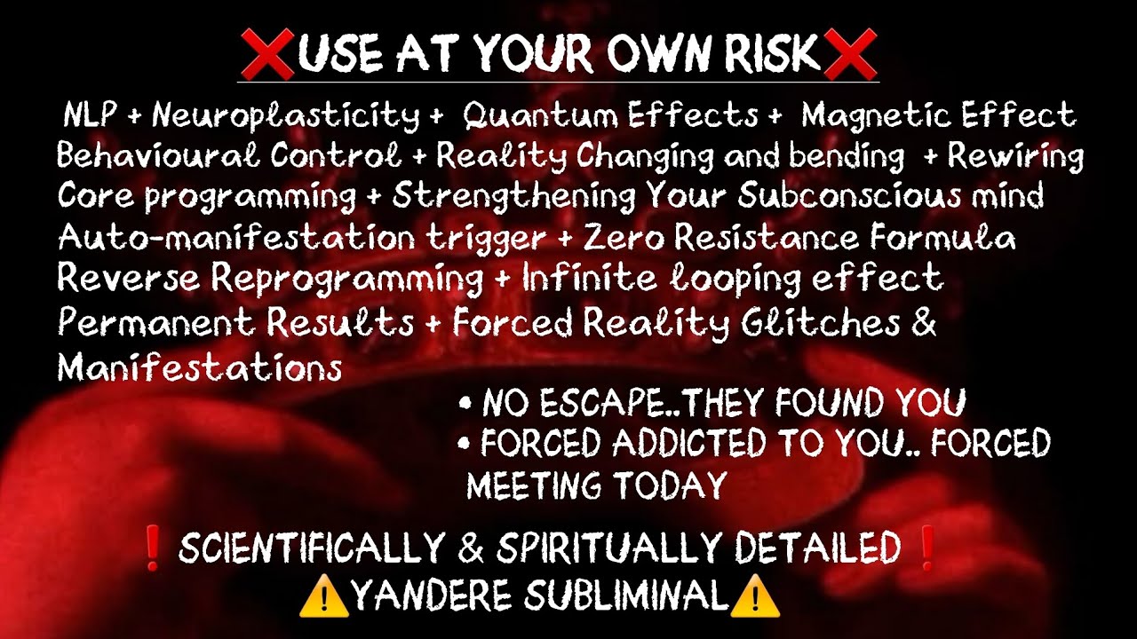 ⚠️[UG] "No Turning Back" Scientifically & Spiritually Detailed Yandere Subliminal. {Try It Once}
