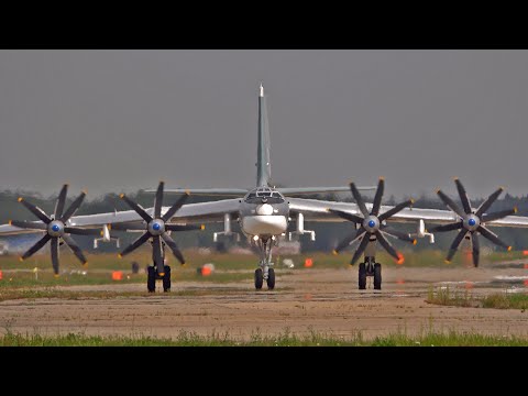 Видео: Ту-95 "Медведь", Ту-160 "Белый лебедь", танкер Ил-78. Разлёт из Кубинки после "Армии-2022". Часть 2.