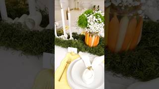 Our Easter Tablescape 🥕 you can use this inspo for Mother’s Day. #tablescape #easter #homedecor