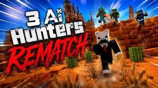 Minecraft Speedrunner VS 3 Advanced AI Hunters REMATCH