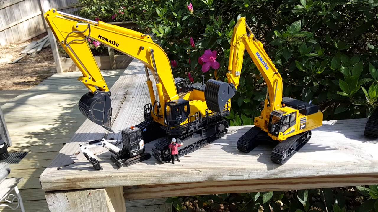 Komatsu Pc1100 Vs Cat 390fl Me Vs Hitachi 870lch Size Comparison Youtube