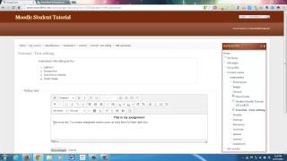 Moodle 2 6 assignment text editor