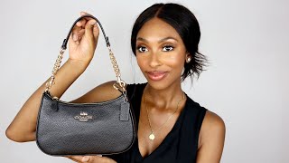 COACH TERI SHOULDER BAG IN BLACK | COACH UNBOXING