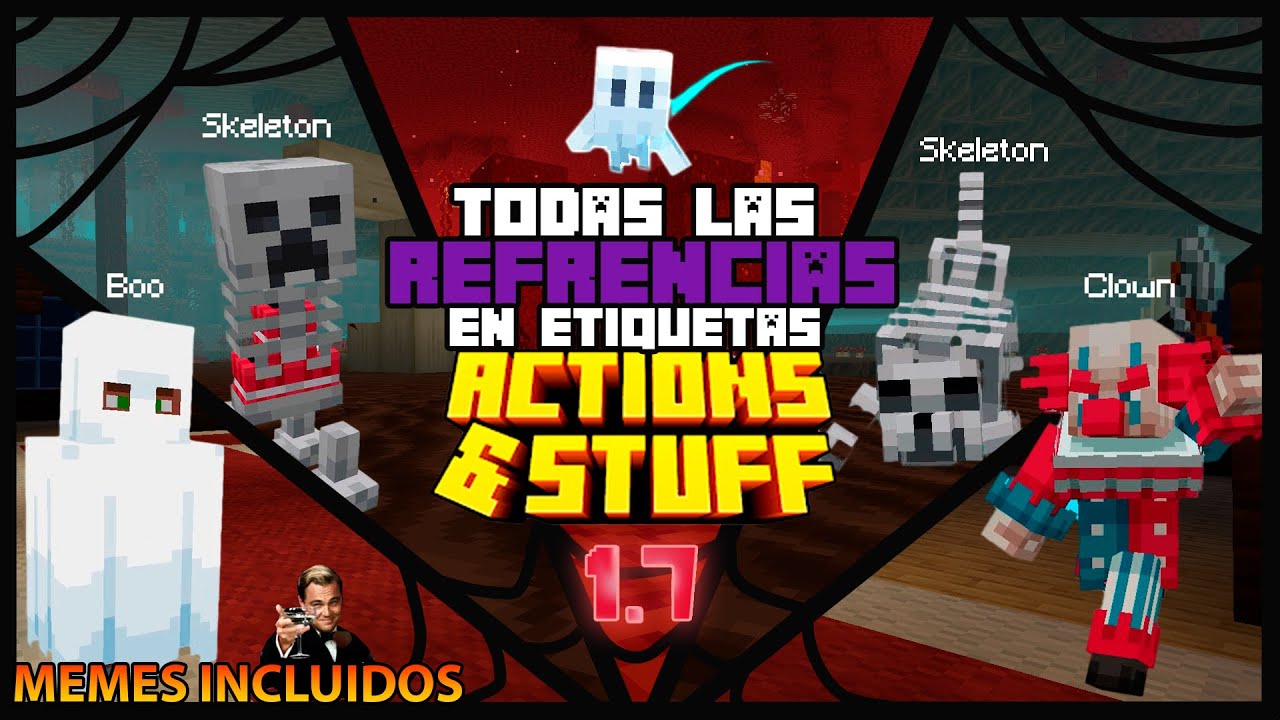 ACTIONS & STUFF | Referencias de todas las etiquetas en Actions&Stuff 1.7 |  MINECRAFT BEDROK