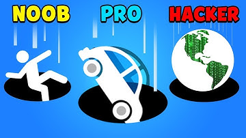 Noob vs Pro vs Hacker vs God in Hole.io | Hole.io Gameplay | Minorcraftz