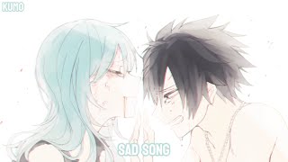 NIGHTCORE || Sad song (female cover) || (Lyrics)